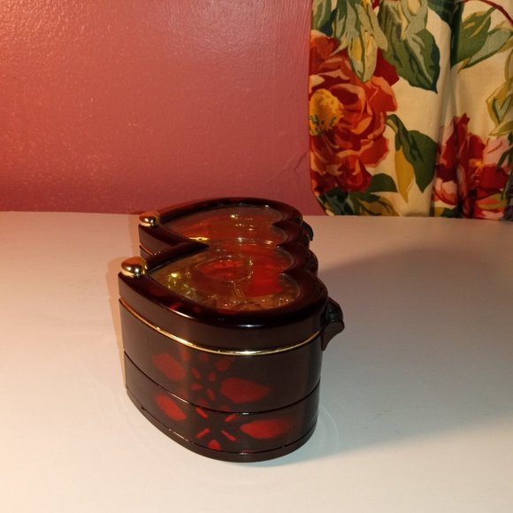 VALENTINES DAY MINI HEART SHAPED 4 1/2" INCH JEWELRY RING BOX DECOR - Picture 8 of 9